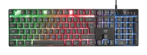 "Trust GXT 835 Azor", pilno dydžio (100%), USB, mechaninis, QWERTY, LED, juodas