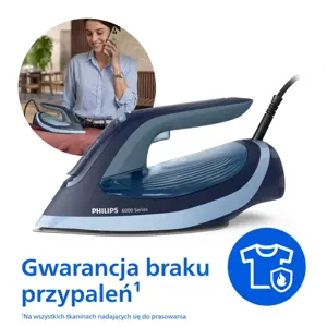Philips 6000 series DST6120/20 iron Steam iron SteamGlide Plus soleplate 2600 W Blue