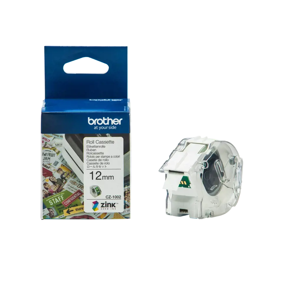 Brother CZ-1001, tęstinė etiketė, CZ, rašalinė, Brother, VC-500W, 9 mm