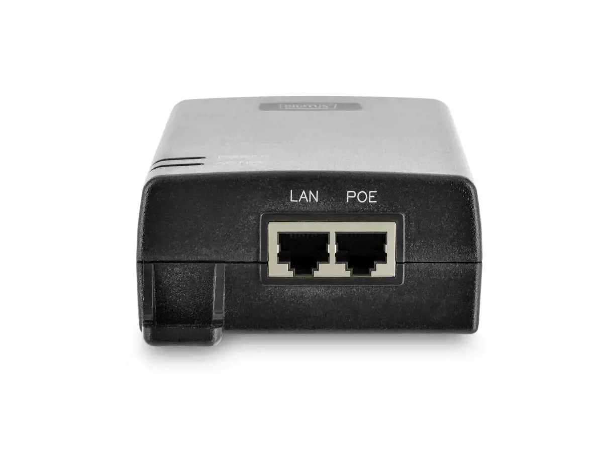 DIGITUS PoE ultra galios valdymo injektorius 48V 60W 10/100/1000 Mbps RJ45 LAN įvestis RJ45 PoE išvestis max 100m