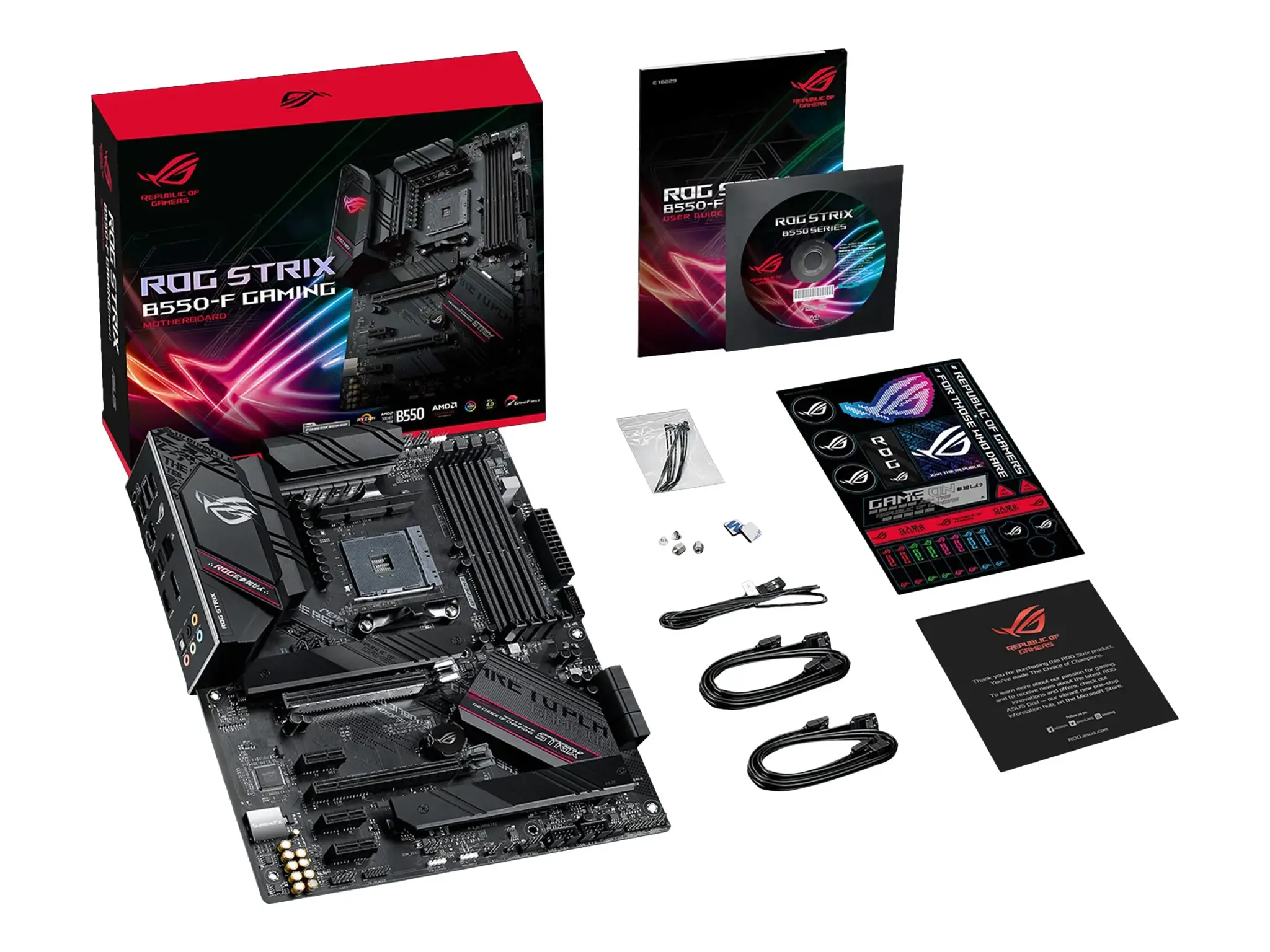 ASUS ROG STRIX B550-F GAMING, AMD, "Socket AM4", 3 kartos "AMD Ryzen™ 3", 3 kartos "AMD Ryzen 5", 3 kartos "AMD Ryzen™ 7", 3 kartos..., DDR4-SDRAM, 128 GB, DIMM