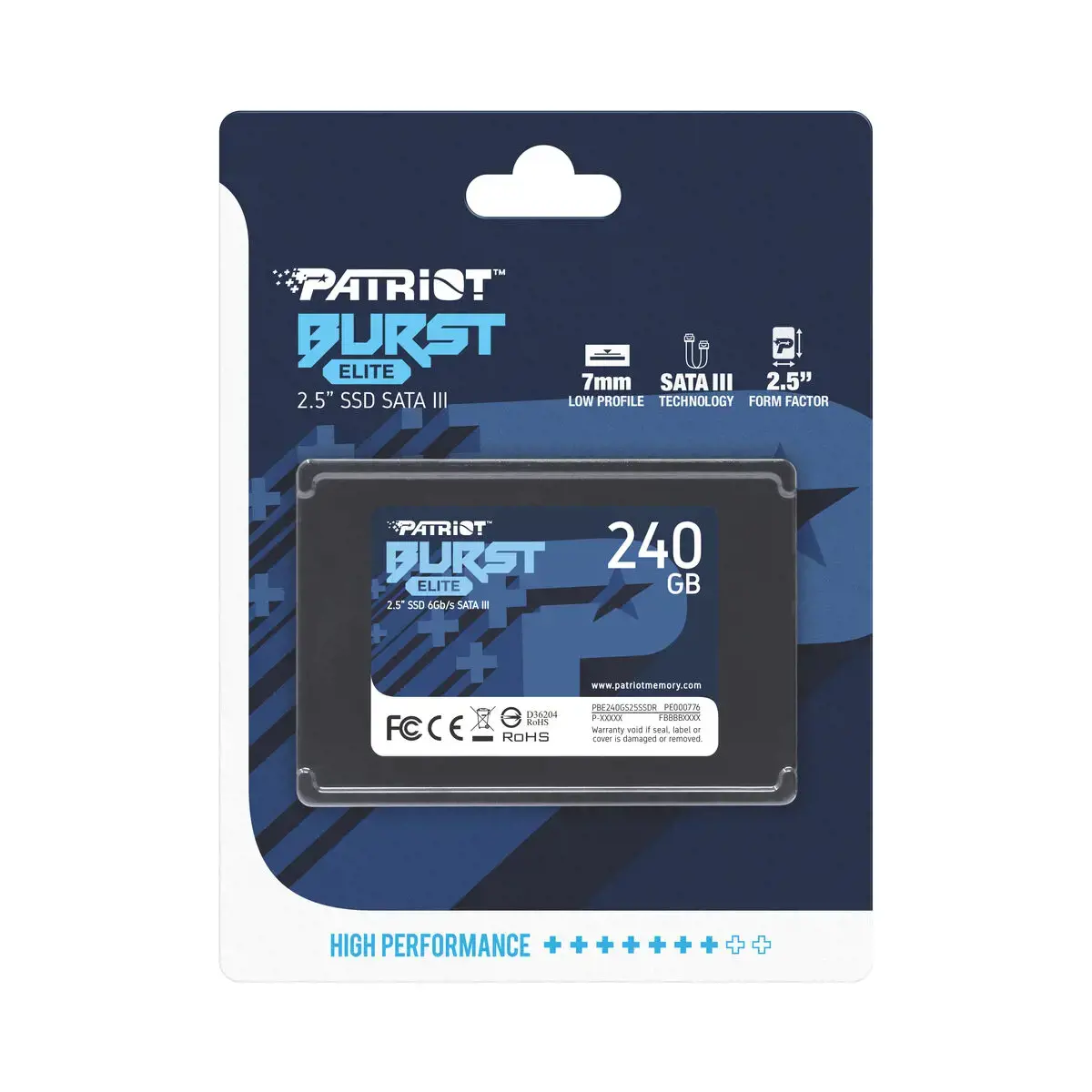 SSD diskas PATRIOT MEMORY Burst Elite 240 GB, 2.5", Serial ATA III