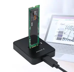 GEMBIRD Stalinio USB Type-C M.2 SATA NVME SSD disko prijungimo stotelė juoda