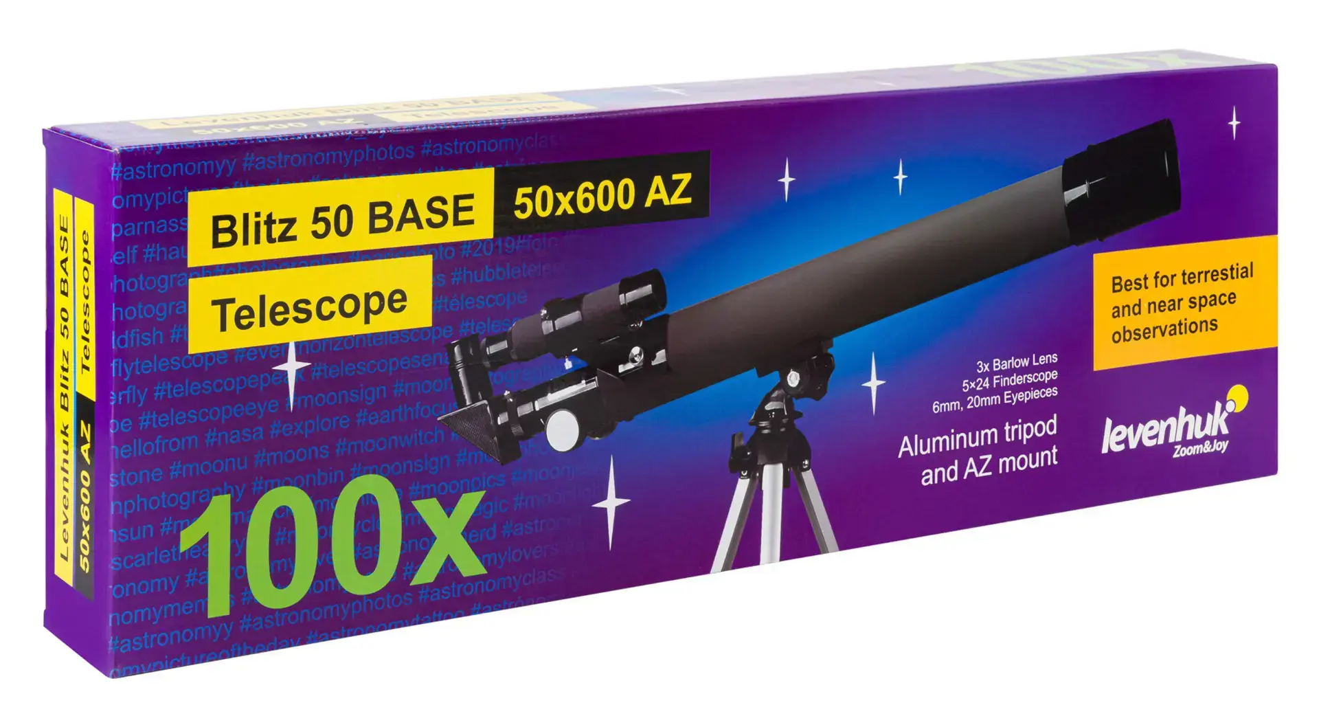 Levenhuk Blitz 50 Base Refractor 100x Grey