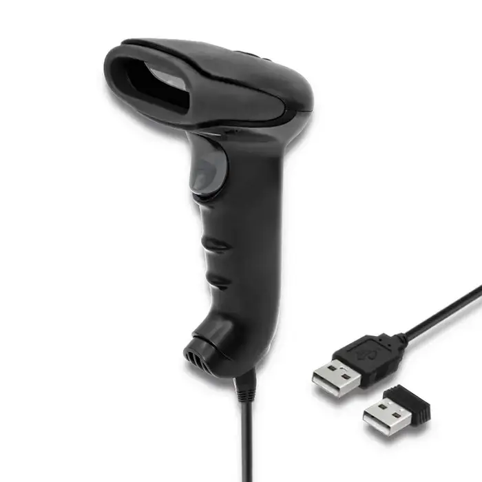 QOLTEC 50868 Brūkšninių kodų skaitytuvas 1D 2D juodas
