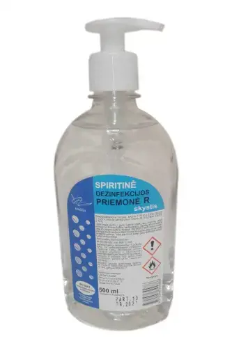 Dezinfekcinė spiritinė priemonė rankoms, su dozatoriumi, 500 ml