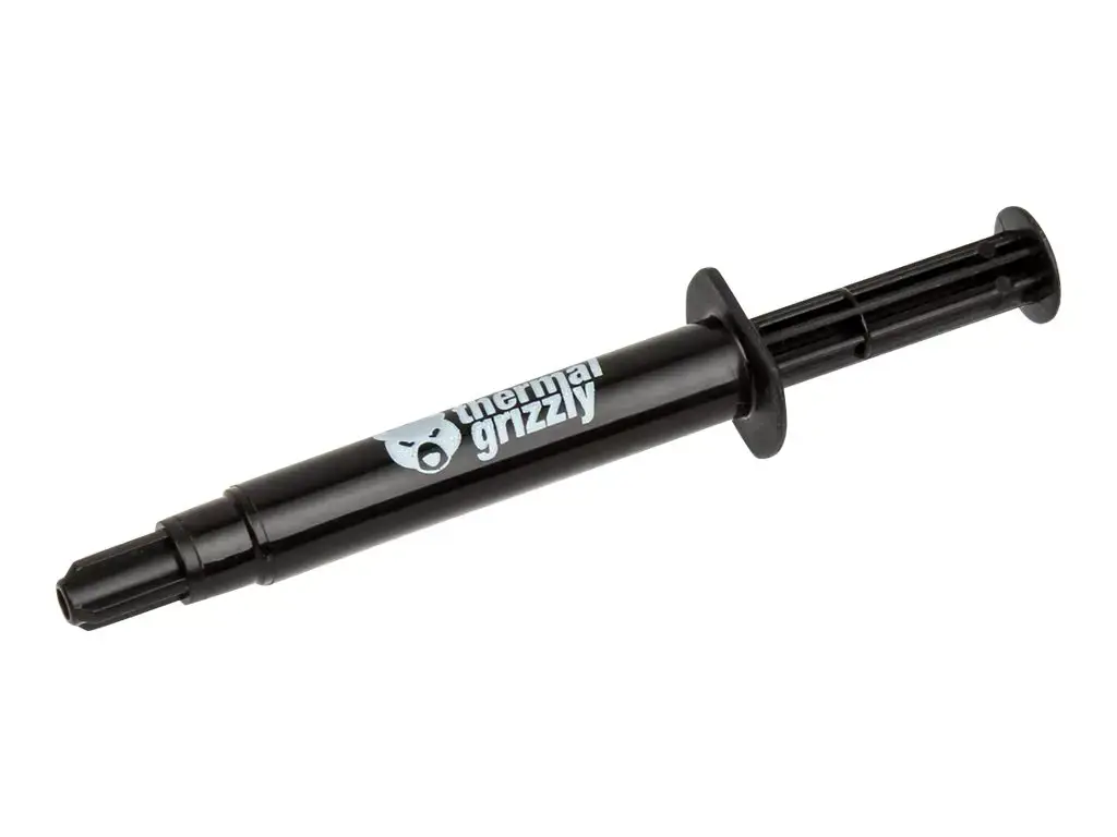 "Thermal Grizzly" šiluminis tepalas "Hydronaut" 3ml/7,8g "Thermal Grizzly" šiluminis tepalas "Hydronaut" 3ml/7,8g Šilumos laidumas: 11,8 W/mk; šiluminė varža. 0,0076 K/W; Elektrinis laidumas*: 0 pS/m; klampumas: 140-190 Pas; temperatūra: -200 °C / +350 °C;