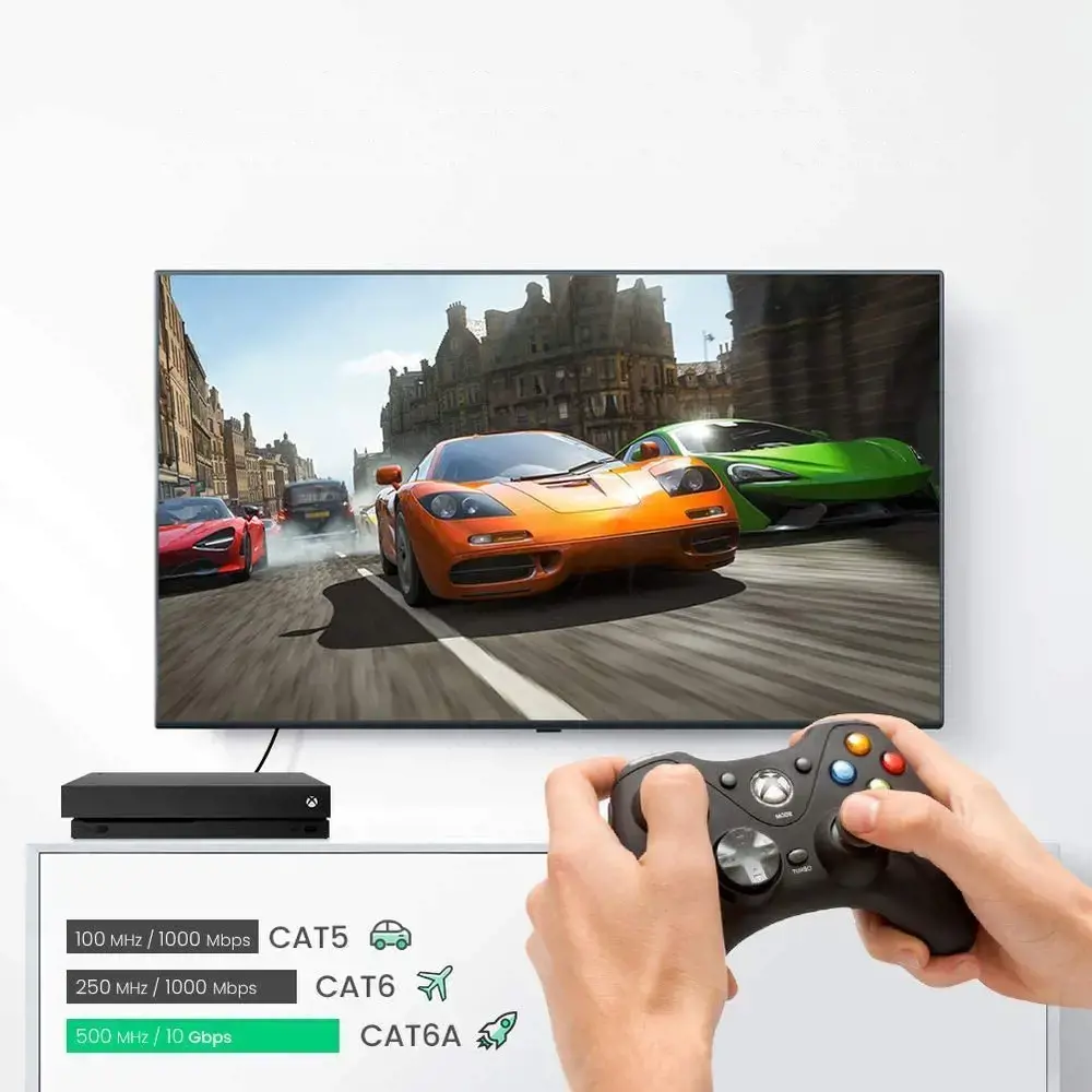 Ugreen LAN kabelis | 6e cat | RJ45 | 5m | juodas