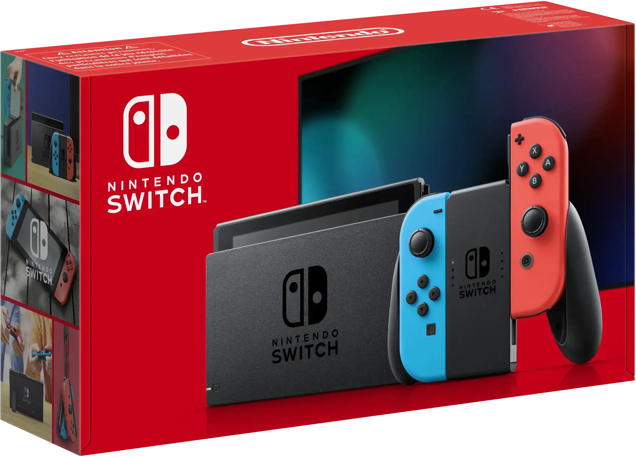 "Nintendo Switch", "Nintendo Switch", 768 MHz, 4000 MB, mėlyna, pilka, raudona, analoginis / skaitmeninis, D-pad