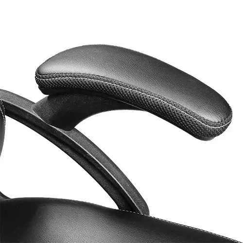 Dirbtinės odos biuro kėdė juoda