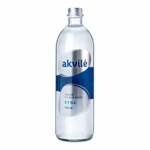 Natūralus mineralinis vanduo AKVILĖ, negazuotas, stiklinėje taroje, 0,75l