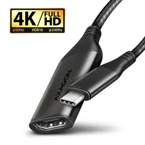 AXAGON RVC-HI2M USB-C -> HDMI 2.0 adapteris 4K/60Hz Aliuminis, 25 cm kabelis