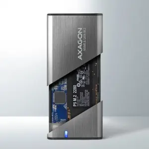 AXAGON EEM2-SG2 USB-C 3.2 Gen 2 - M.2 NVMe / SATA SSD 30-80 mm ALU dėžutė