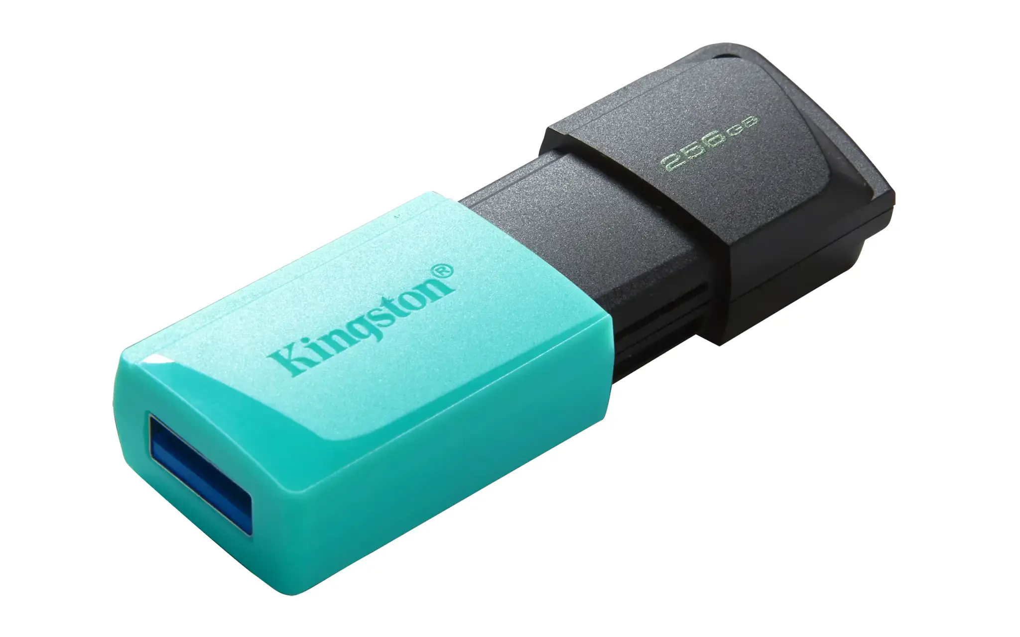 "Kingston" 256GB "DataTraveler Exodia M" USB slankmačio dangtelis USB 3.2 Gen2, turkio spalvos