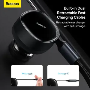 Baseus Enjoyment Car Charger with cable USB-C + Lightning 3A, 30W (Black)