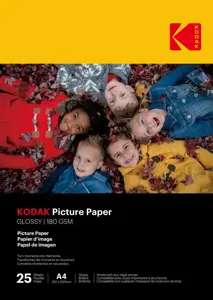 Blizgus Fotopopierius Kodak, A4, 180 g/m², 25 psl.