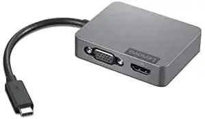 Lenovo USB-C Travel Gen2, USB 2.0 Type-C, HDMI, RJ-45, USB 3.2 Gen 1 (3.1 Gen 1) Type-A, VGA, 1920 x 1080 (HD 1080), 3840 x 2160, 3840 x 2160 pikselių, Gigabit Ethernet, 10,100,1000 Mbps