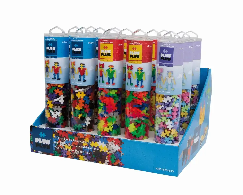 Plus Plus konstruktorius, neoninių spalvų, 240 vnt