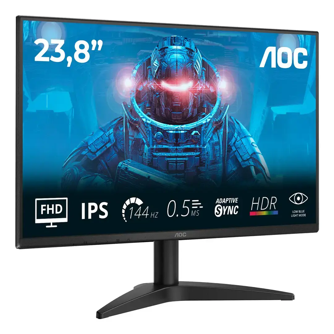 AOC 24B36X | 24 " | IPS | FHD | 16:9 | 144 Hz | 0.5 ms | 1920 x 1080 pixels | 300 cd/m² | HDMI ports quantity 1 | Black