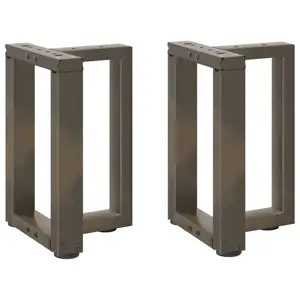 Kavos staliuko kojelės, T formos, 2 vnt., juodos, 28x25x(42-43) cm, plienas