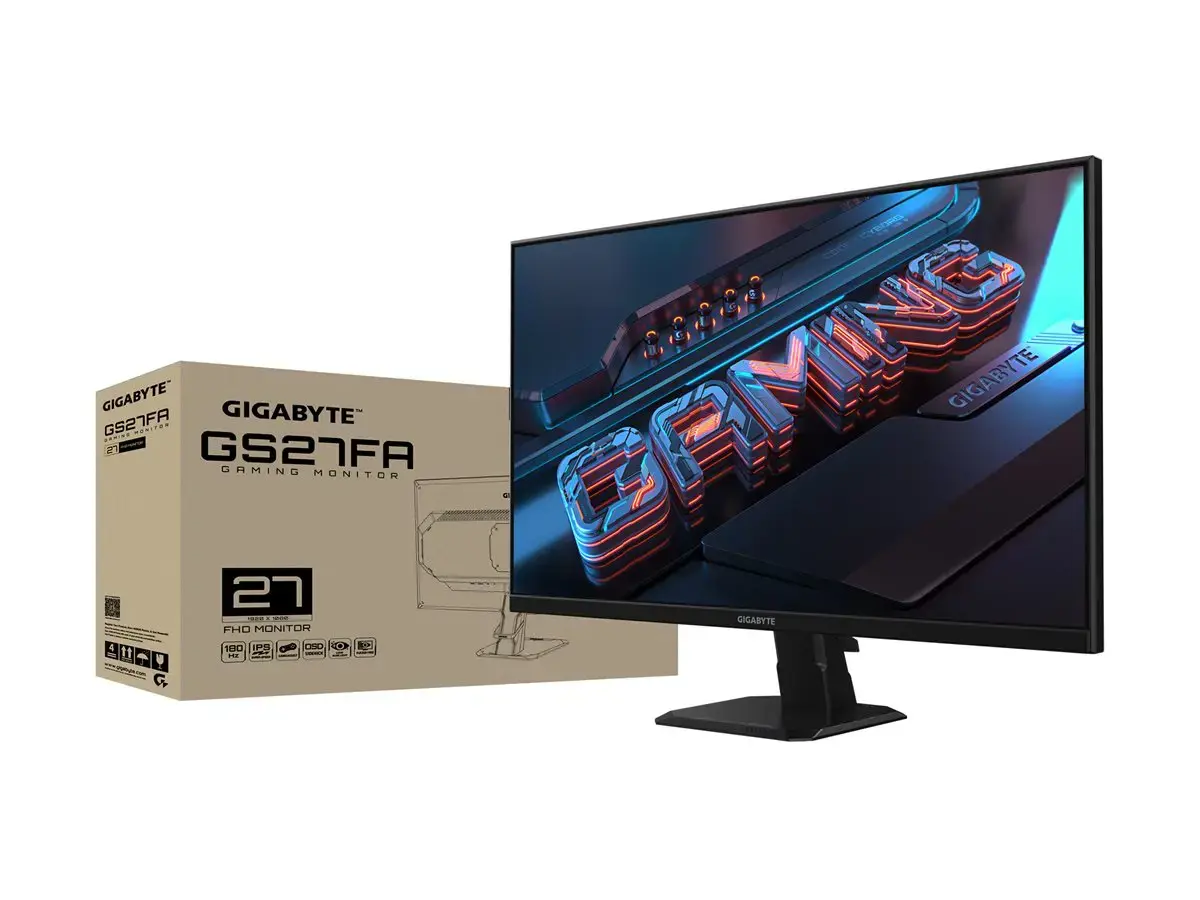 LCD Monitor GIGABYTE GS27FA EK 27" Gaming Panel IPS 1920x1080 180Hz Matte 1 ms Tilt Colour Black GS27FAEK
