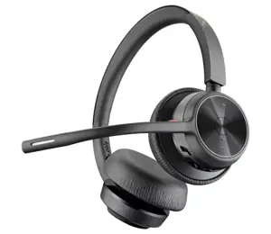 POLY Voyager 4320 UC Stereo USB-A Headset +BT700 USB-A Adapter +Charging Stand, Wireless, Calls/Mus…