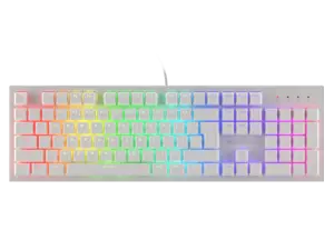 "Genesis THOR 303" žaidimų klaviatūra, RGB LED apšvietimas, JAV, balta, laidinė, rudas jungiklis