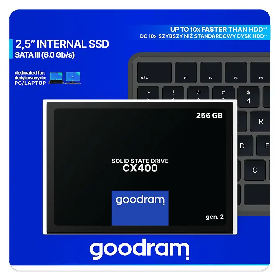SSD diskas GOODRAM SSDPR-CX400-256-G2 256 GB, 2.5", Serial ATA III