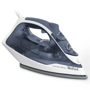 Tefal Express Steam FV2837, Dry & Steam iron, Cerilium soleplate, 1.9 m, 165 g/min, Blue, Grey, Whi…