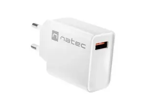 NATEC TINKLO ĮKROVIKLIS RIBERA USB-A 18W BALTAS