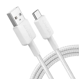 Anker 322, 1.8 m, USB A, USB C, 480 Mbit/s, White