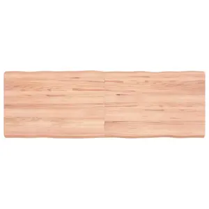 Stalviršis, šviesiai rudas, 120x40x(2-6) cm, medienos masyvas