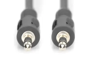 Garso lizdo kabelis (3,5 mm) Digitus 3,5 mm M/M, 2,5 m, juodas