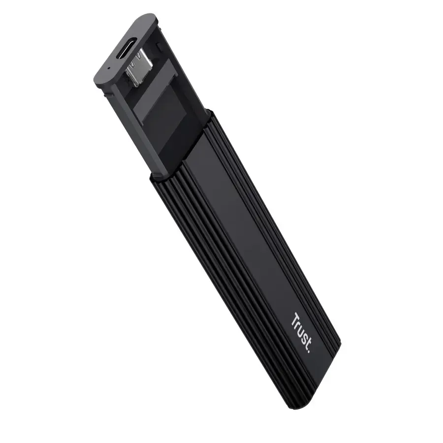 Trust 25806 storage drive enclosure SSD enclosure Black