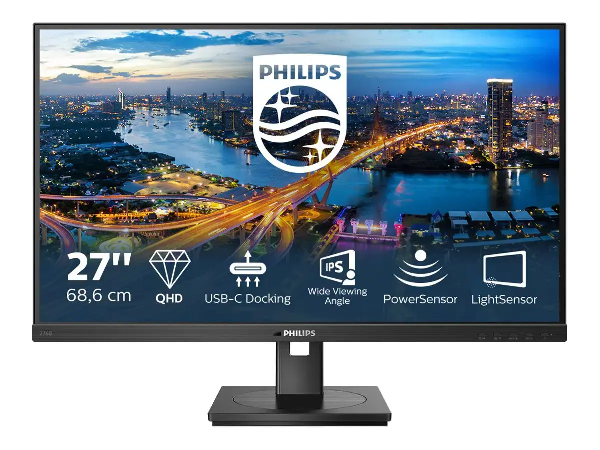 Monitorius Philips 276B1/00, 68.6 cm (27"), 2560 x 1440 pixels, Full HD, LED, 4 ms, Black