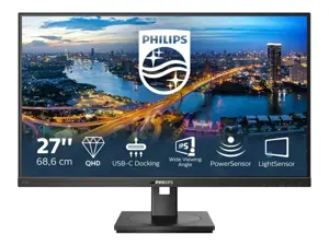 Monitorius Philips 276B1/00, 68.6 cm (27"), 2560 x 1440 pixels, Full HD, LED, 4 ms, Black
