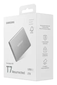 Samsung SSD | T7 Resurrected | 2000 GB | USB 3.2 Gen 2 (10 Gbps) | Silver