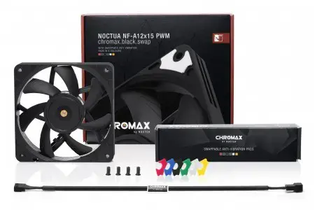 NOCTUA NF-A12x15 PWM Chromax.black.swap ventiliatorius