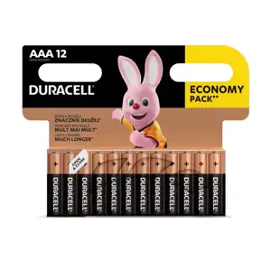Duracell 5000394203389, Vienkartinė baterija, AAA, šarminė, 1,5 V, 12 vnt., juoda, bronzinė, sidabr…