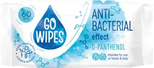 Drėgnos servetėlės GOWIPES Antibact D-Panthenol 60 vnt.