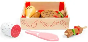 Bigjigs medinių mėsos produktų dėžutė (9 el.)