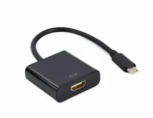 GEMBIRD USB Type-C į HDMI adapterio kabelis 4K30Hz 15cm juodas