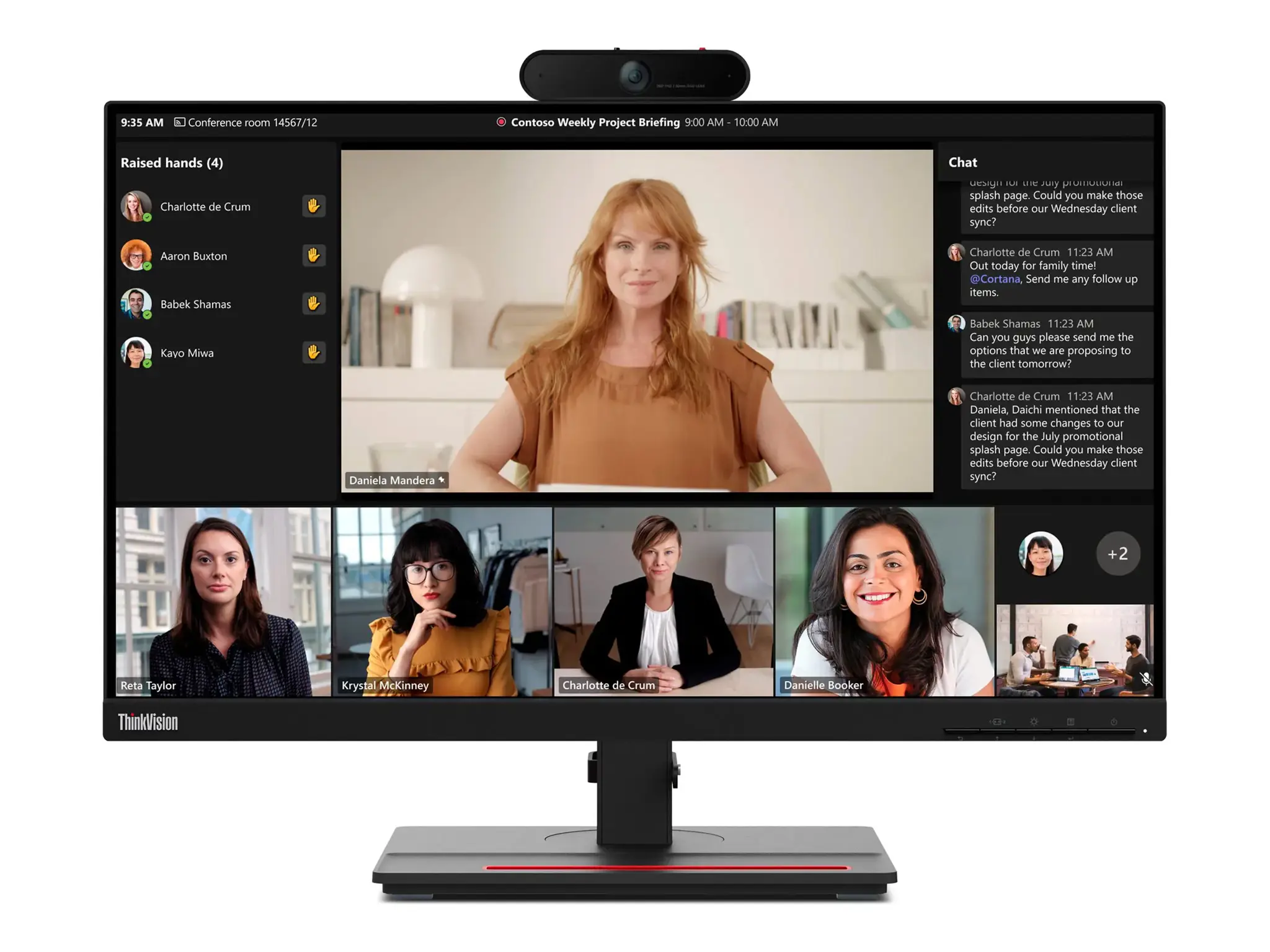 Monitorius LENOVO ThinkVision T24m-29 23.8inch IPS 16:9 1920x1080 250cd/m2 4ms HDMI DP USB TopSeller