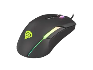 NATEC Genesis žaidimų pelė Xenon 220 optinė 6400DPI su programine įranga RGB apšviesta juoda