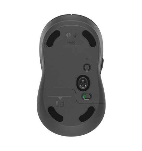 "Logitech Signature M650" belaidė pelė, dešinioji, optinė, RF belaidis ryšys + "Bluetooth", 2000 DPI, grafito spalvos