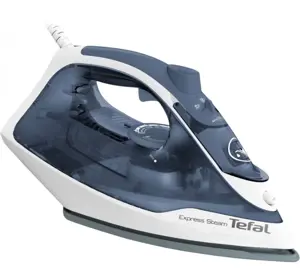 Tefal Express Steam FV2837, Dry & Steam iron, Cerilium soleplate, 1.9 m, 165 g/min, Blue, Grey, Whi…