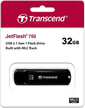 TRANSCEND JETFLASH 750 32GB USB 3.0 Flash Drive