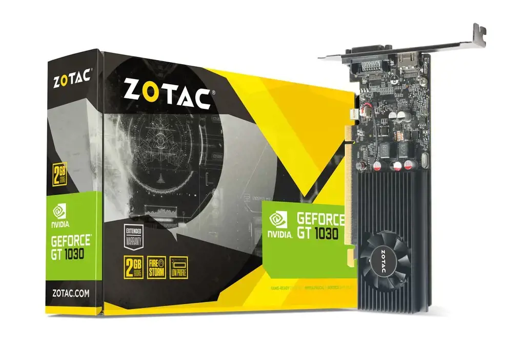 Vaizdo plokštė ZOTAC GeForce GT 1030 2 GB, GDDR5, 64 bitai, ZT-P10300A-10L