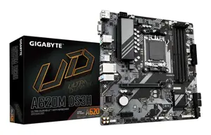 Mainboard GIGABYTE AMD A620 Socket AM5 micro ATX RAM DDR5-SDRAM 4xSlots 1xPCI Express x1 slots 1xPC…