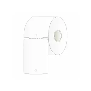 Plastic labels, hanging 58x101,6mm (500 pcs/roll)